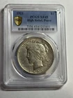 1921 Peace Silver Dollar PCGS XF45 High Relief Key Date