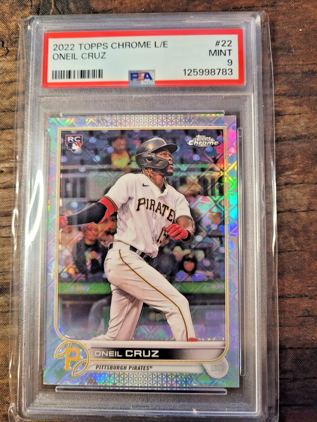 2022 Topps Chrome Logofractor Oneil Cruz ROOKIE #22 PSA 9 MINT