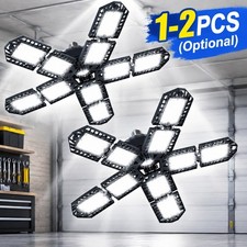 1-2X LED Garage Lights 1000W Deformable 9000000lm Bulb LED Ceiling Workshop Lamp