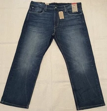 Levi's 569 Loose Straight Blue Jeans Mens Tagged 38x30 Fits Sz 40x28 Stretch NEW