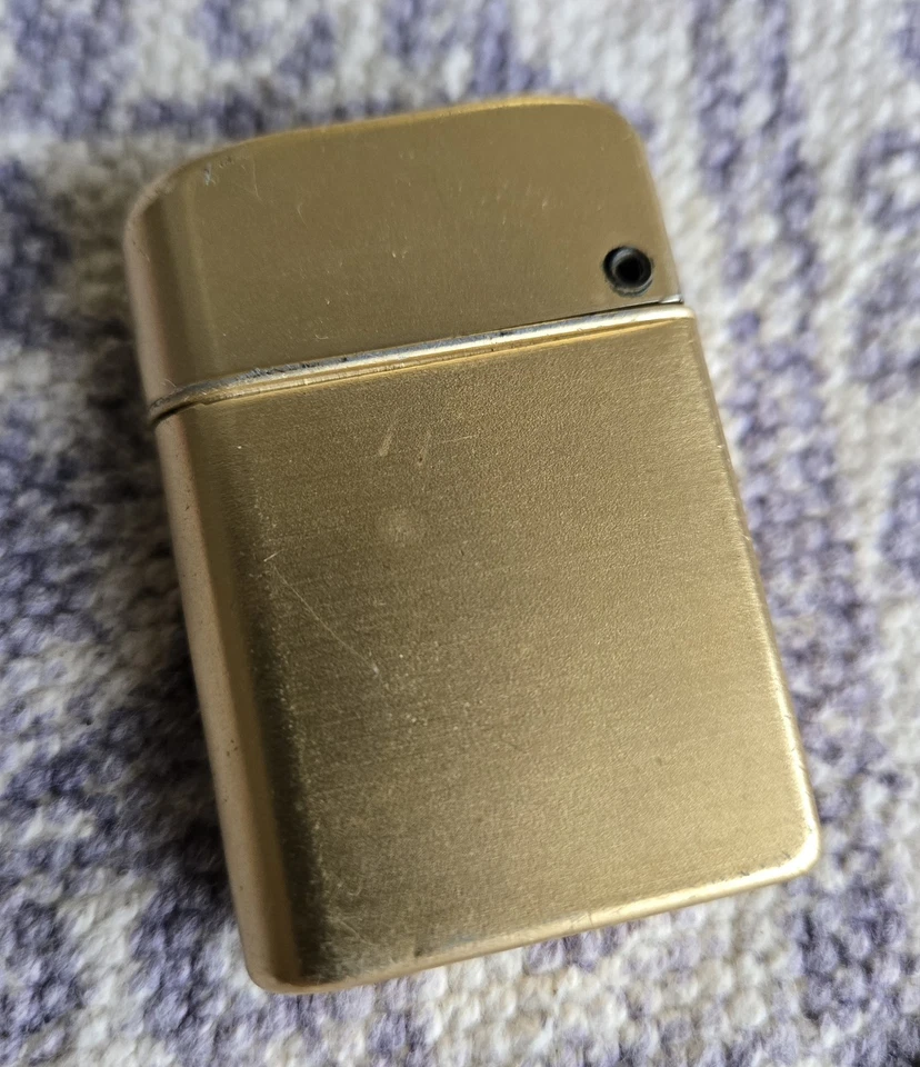 Vintage, STORM MASTER CIGARETTE LIGHTER, Gold Colored, Used Nonworking - Image 2 of 4