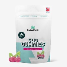 CBD Gummies THC-Free Swiss Peak 3200/4800mg Cherry Gummies | Broad Spectrum