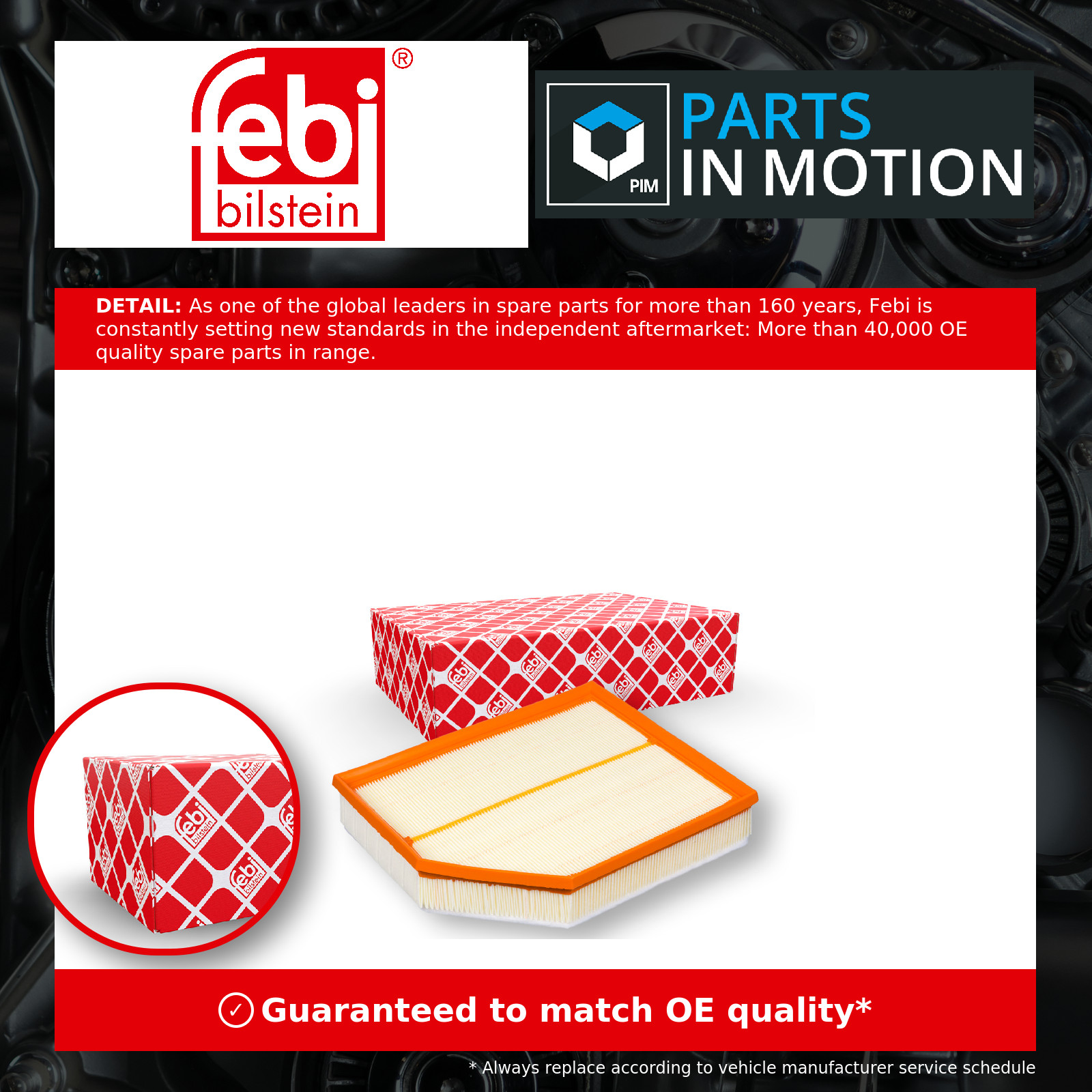 Febi Bilstein 48557 Air Filter Air Supply Fits Volvo S60 S90 V60 V90 XC60 XC90 - Image 4
