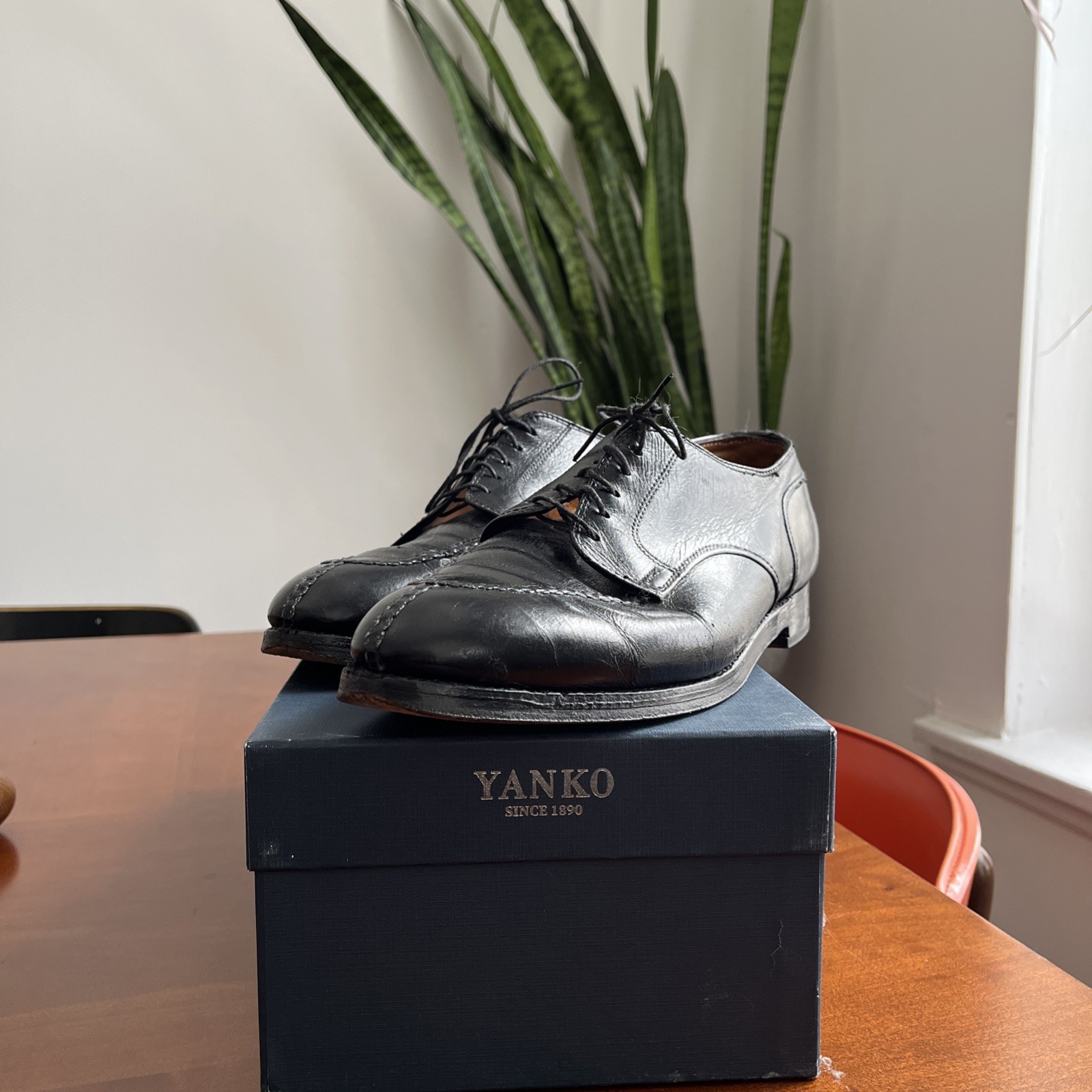 Alden 961 Black Calfskin Norwegian Front Blucher