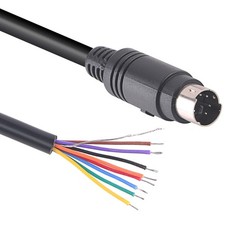 Mini DIN 8 Pin Male To Bare Wire End Adapter Cable MD8 Connector 5 Meter