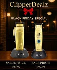 STYLECRAFT SABER 2.0 CORDLESS HIGH TORQUE CLIPPER + SABER TRIMMER - GOLD