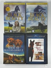Adventures of Black Beauty 1 2 Red Fern 2 Red Pony Family Films Sealed DVD Lot