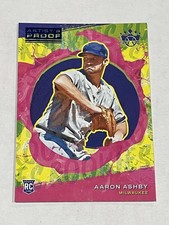 2022 Diamond Kings Baseball Blue Artist's Proof - Aaron Ashby RC - Brewers