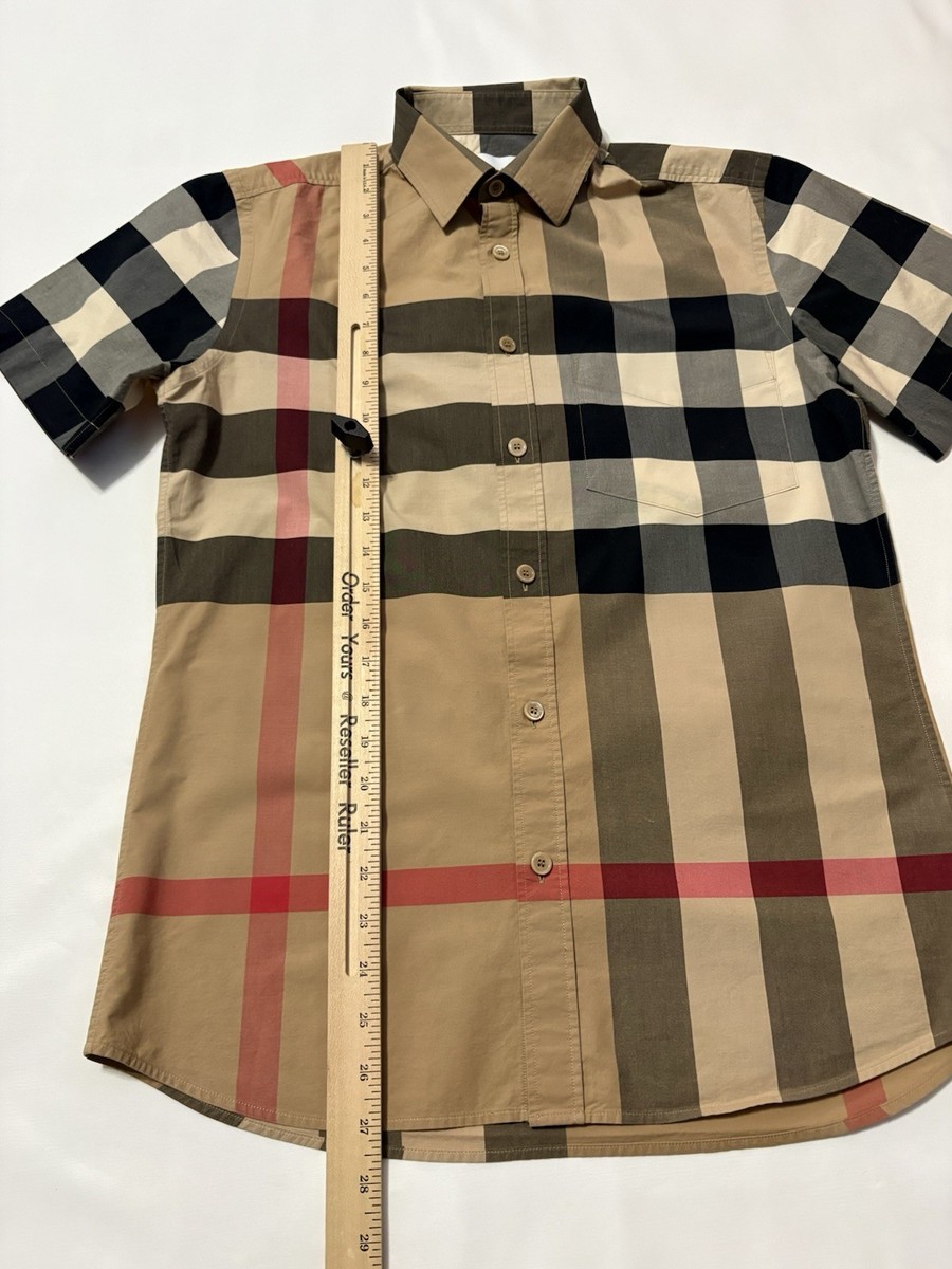 burberry dress shirt size chart Burberry Beige Check Shirt