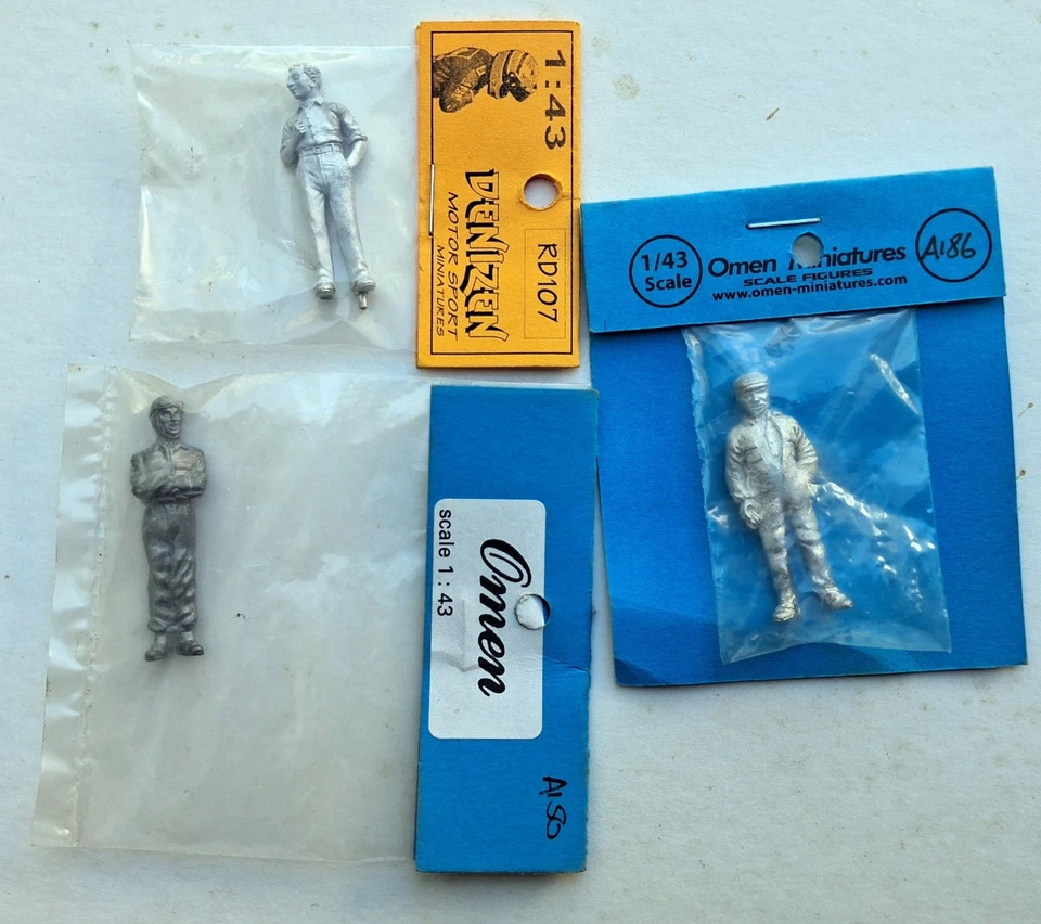 Figurines en métal Omen Denizen - Ech: 1/43 pour diorama course auto, cycliste - Photo 3/4