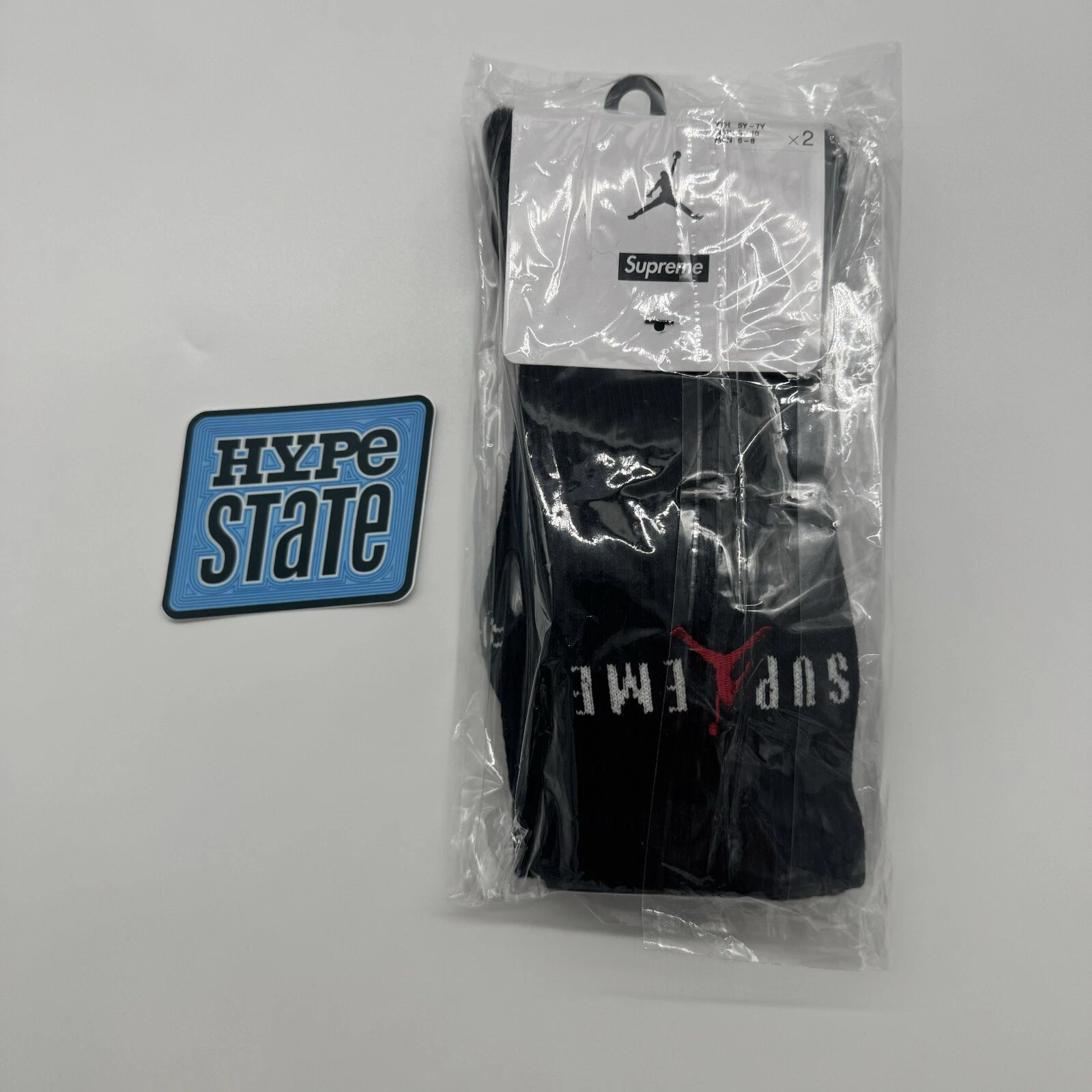 Chaussettes Supreme Jordan Crew noires