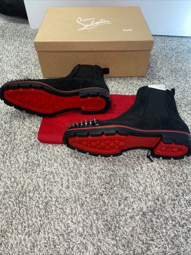 Christian Louboutin Melon Spikes Calf Leather Boots 41 $1495 - Picture 3 of 4