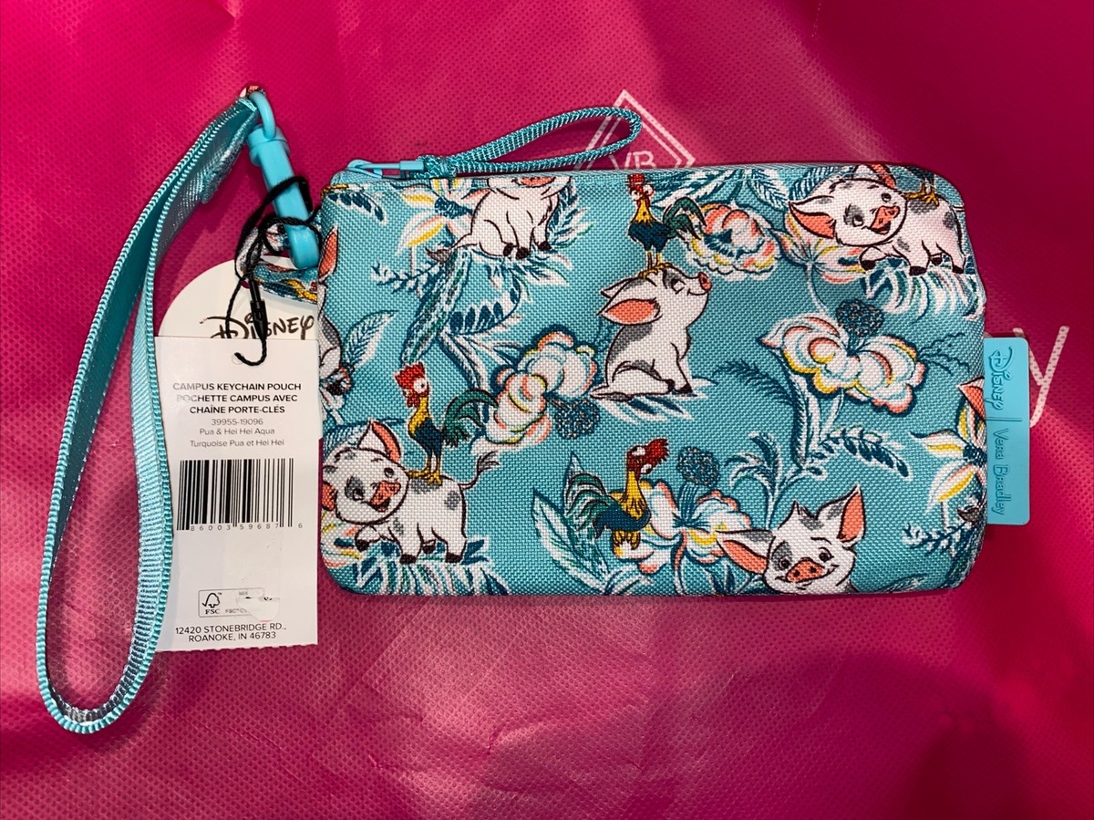 New Vera Bradley Disney Pua Pig Hei Hei of Moana Keychain Pouch
