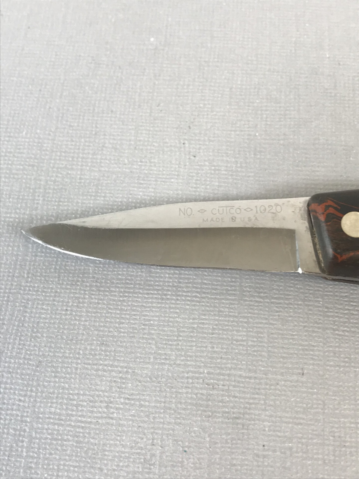 Vintage Cutco Paring Knife No 1020 Brown Swirl Handle 6.5" Stainless Steel USA eBay