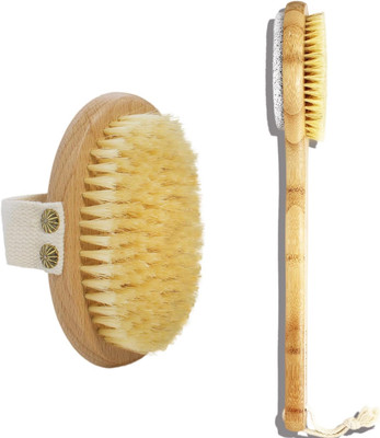 Long Handle Bath Brush+Short Handle Body Brush