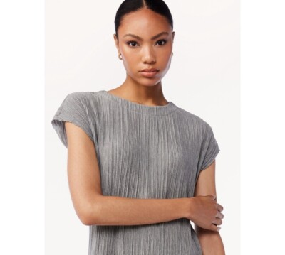 Scoop Women's Midi Dress with Dolman Sleeves, Size: XL, Gray