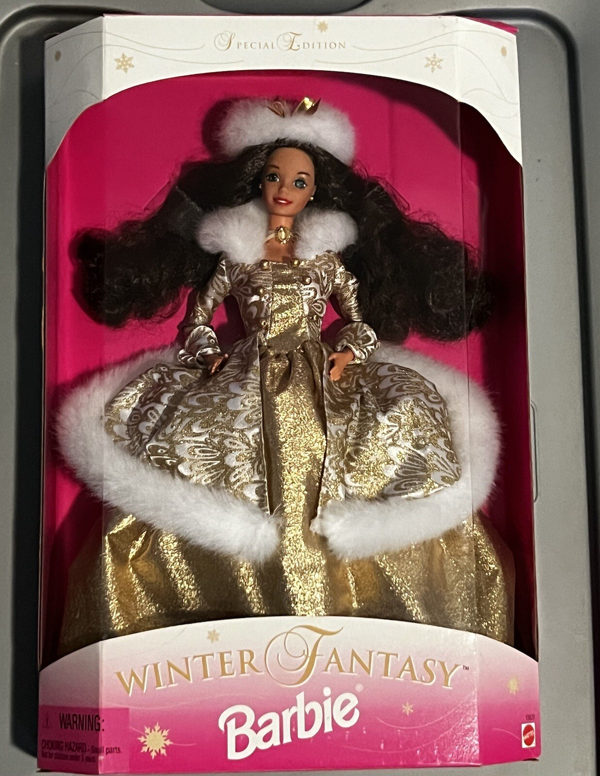 1995 Mattel Barbie Special Edition Winter Fantasy Brunette Doll 15530