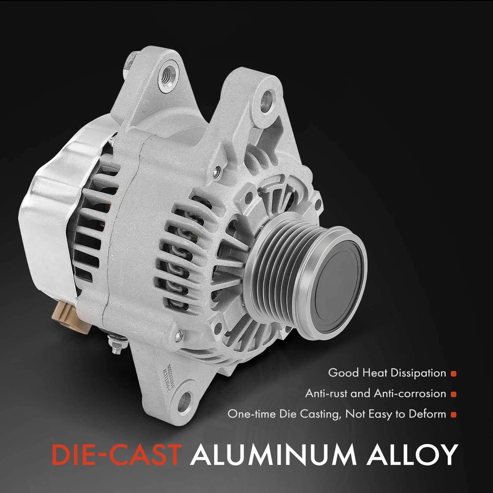 Alternador para Toyota Tacoma 2007-2016 2.7L 80A 12V CW 7 ranhuras polia desacopladora - Imagem 4 de 4