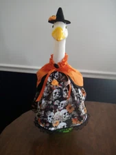 Goose clothes outfit - Halloween skulls & webs dress & cape w/hat for 24-27"