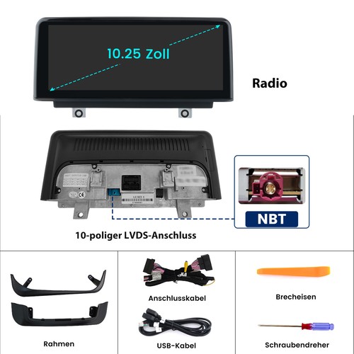 10.25'' Carplay Autoradio GPS NAVI Für BMW F20 F22 F30 F31 F32 F33 F34 F36 NBT - Bild 11 von 11