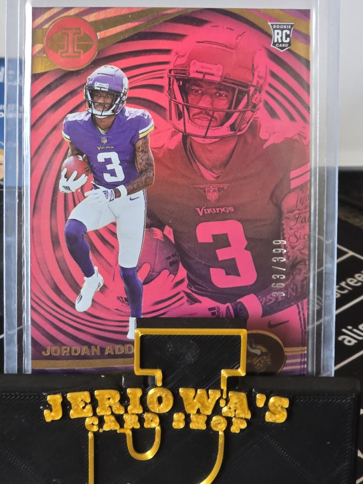 2023 Panini Illusions Pink Trophy Vikings Jordan Addison /399 #73 (RC)