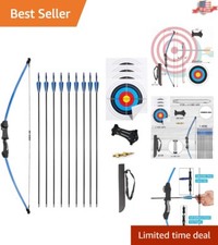 45-Inch Youth Archery Set with 9 Safety Arrows for Kids Age 8-16 - Ideal Gift