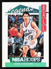 2018-19 Panini NBA Hoops John Stockton Legends of the Ball #LEG-10 Utah Jazz