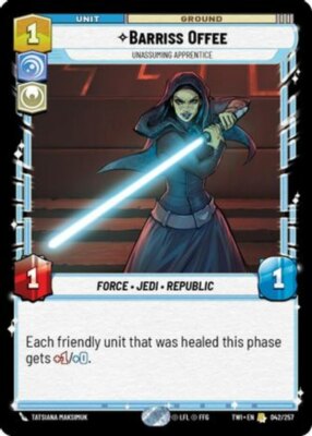 x1 Barriss Offee - Unassuming Apprentice R Star Wars Twilight of the Republic M/