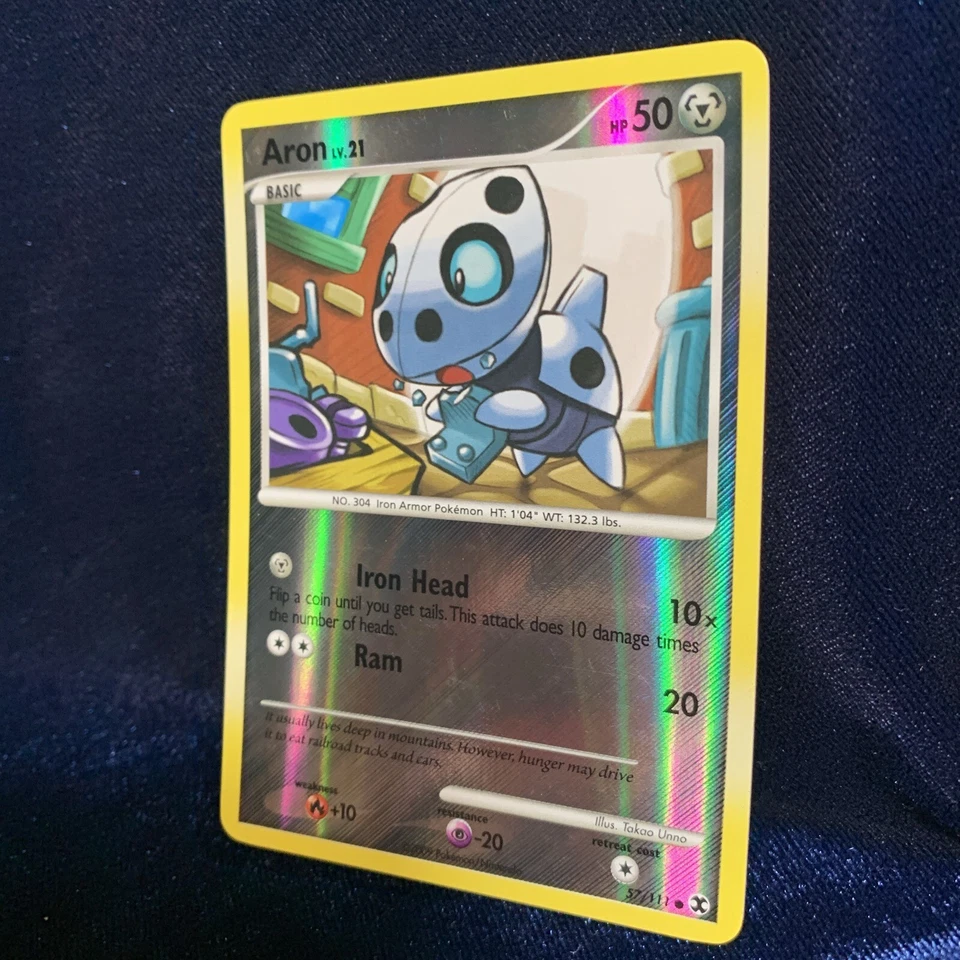 Aron 57/111 Reverse Holo Rising Rivals Pokémon Card - Image 2 of 4