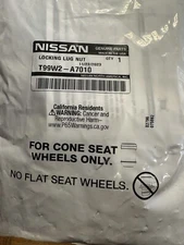 New Genuine OEM Factory Nissan WHEEL LOCKS Lug Nuts T99W2 A7010 Sealed In Bag