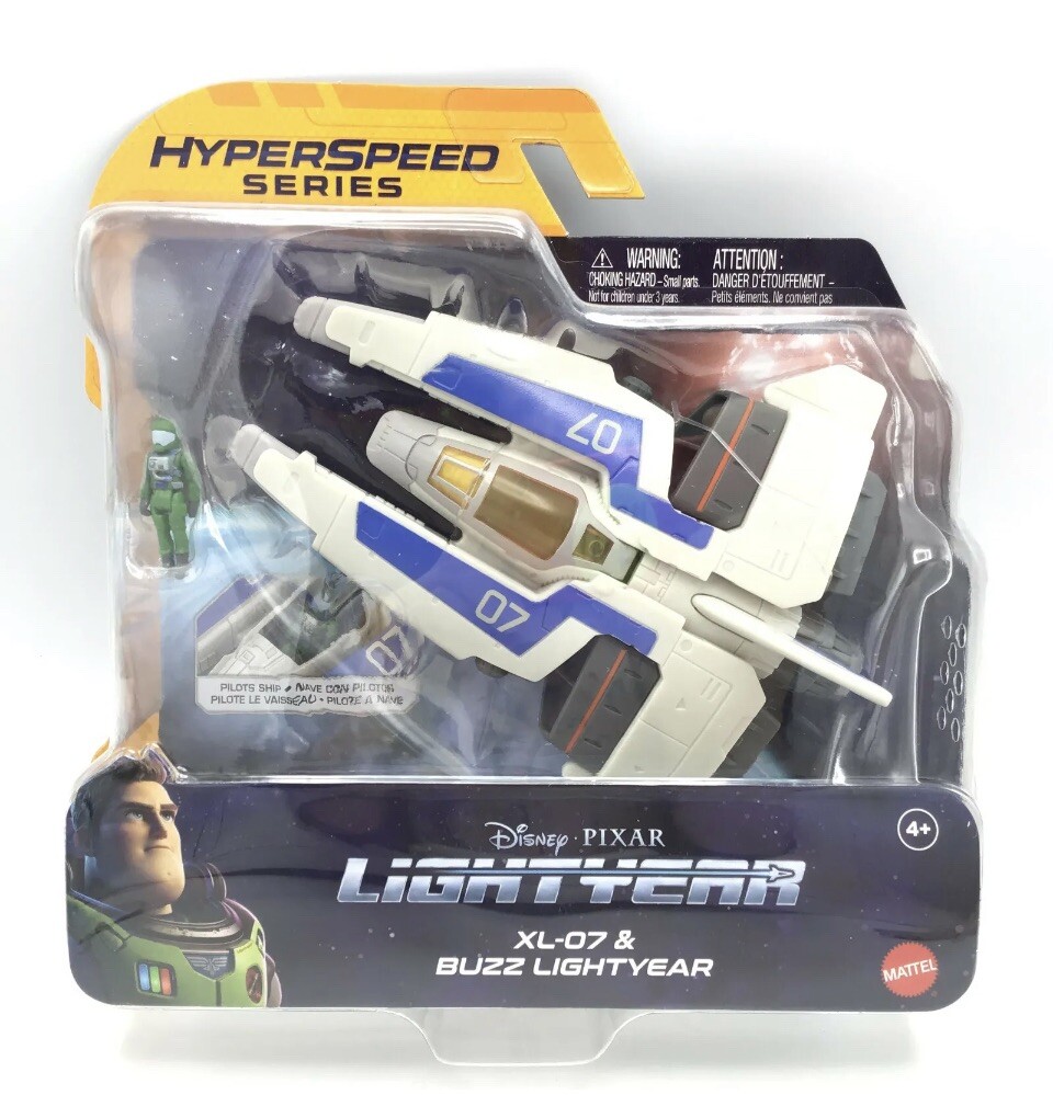 Disney Pixar Lightyear XL-07 & BUZZ Pilot Space Ship Hyperspeed Series ...