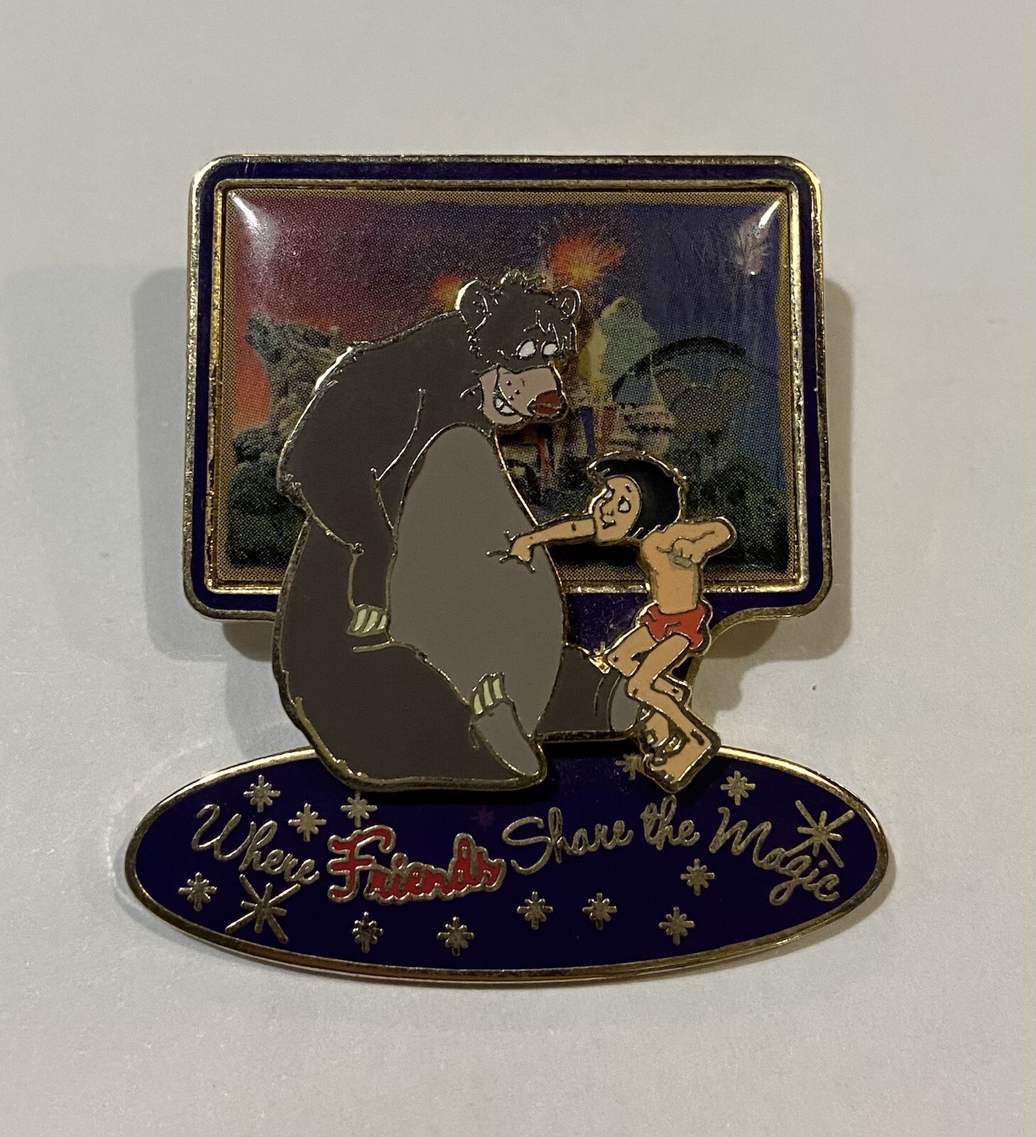 Disney Disneyland pin 18947 DLR Where Friends Share the Magic Jungle Book LE2500