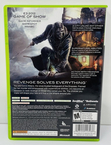 CIB (Tested) Dishonored - Microsoft Xbox 360 - Picture 2 of 6