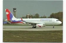 Postcard Airline NEPAL AIRLINES A320-233SL D-AVVI CC8.