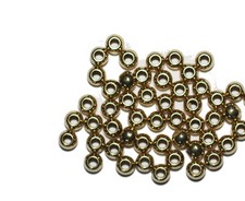 5mm Round Bright Goldtone Metalized Metallic Beads