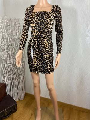 Robe motif léopard Drôle de Copine 36 Noir