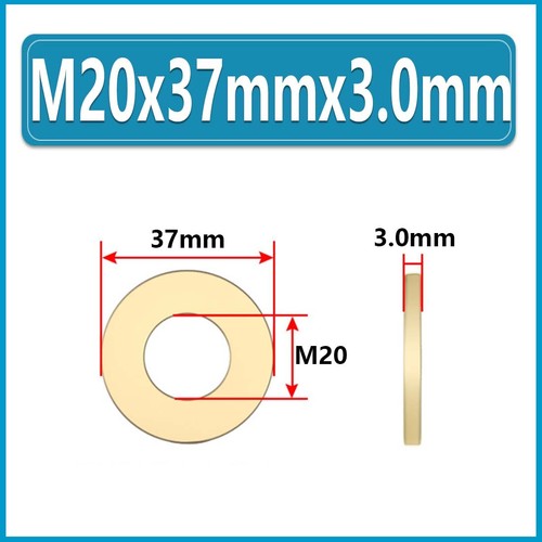 Solid Brass Flat Washers M2 M3 M4 M5 M6 M8 M10 M12 ~ M24 Thickening Shim Washers - Picture 90 of 92