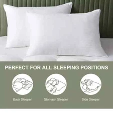 One Pillow Queen Size (28”x20”), Down Alternative Pillow -Hotel Quality (18)