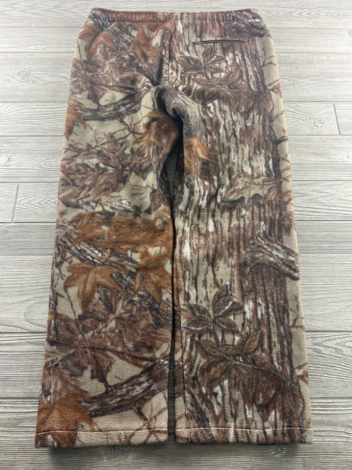 Calça masculina Cabelas lã polar por Malden camuflada tamanho médio cordão folgado - Imagem 3 de 4