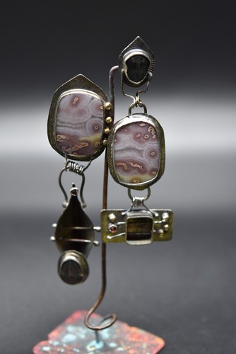 1970's Linda Kaye-Moses Earrings - “ Audacious, Unruly Jewelry ” - Picture 16 of 17