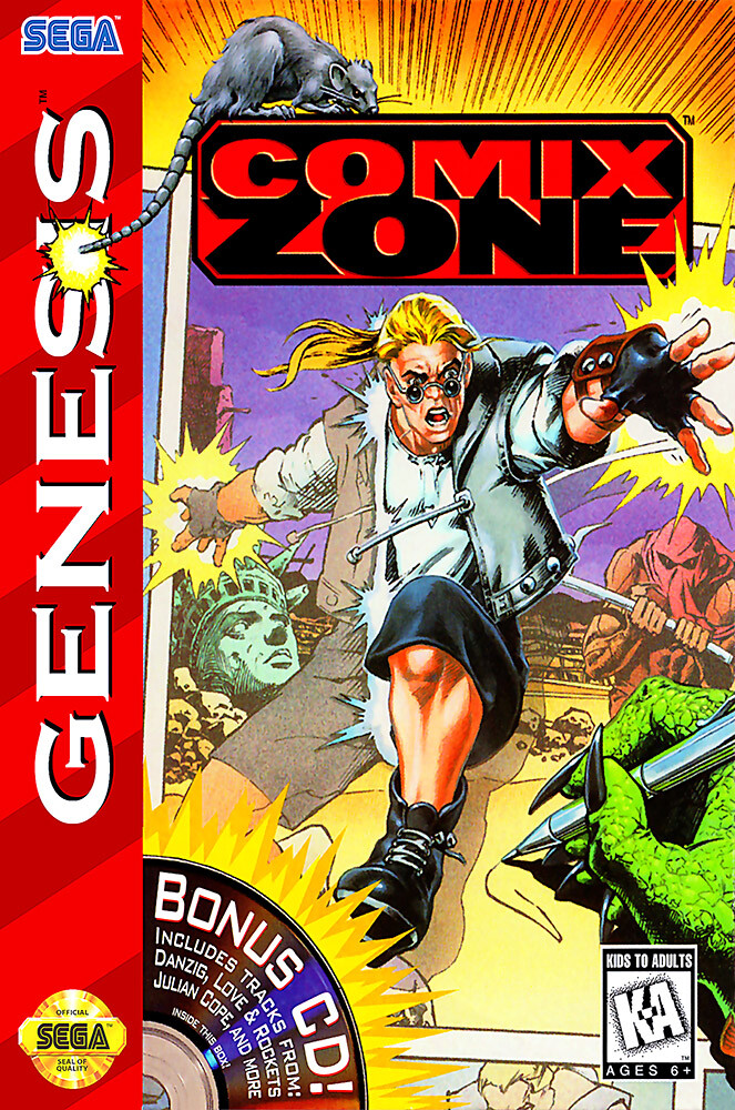 Comix Zone Sega Genesis BOX ART Premium POSTER MADE IN USA