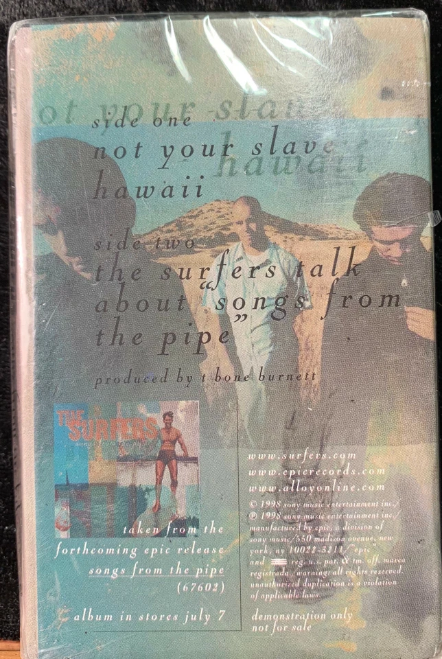 The Surfers-Songs From The Pipe (sampler) cassette (sealed) side 2 Interview - Image 2 of 2