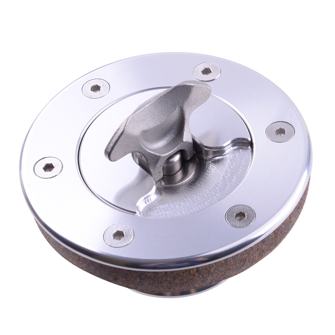 Aircraft Style Fuel Filler Neck PopUp Gas Tank Cap w/6 Hole Flush