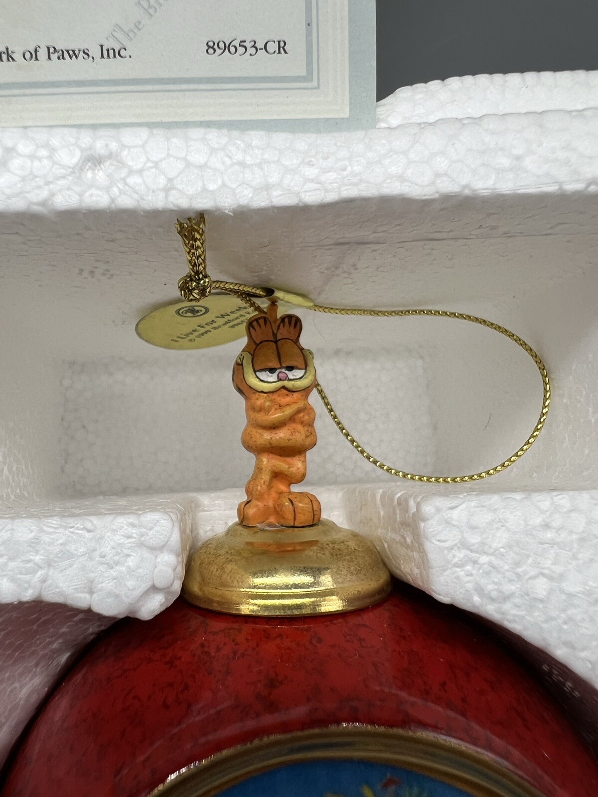 Bradford Exchange 1999 Garfield Heirloom Porcelain Ornaments 3rd Issue NEW! - Picture 6 of 6