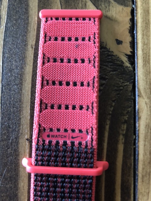 Original Apple Watch NIKE Sport loop Band 42mm 44mm Bright Crimson/Black | eBay