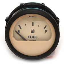 Faria Boat Fuel Level Gauge GP9918A | 2 Inch Euro Black Beige