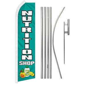 four NUTRITION SHOP 15 Swooper #4 Feather Flags KIT 4 