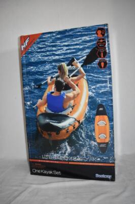 Bestway Hydro-Force Lite-Rapid X2 Tandem Kayak Orange/Black 65077E NIB
