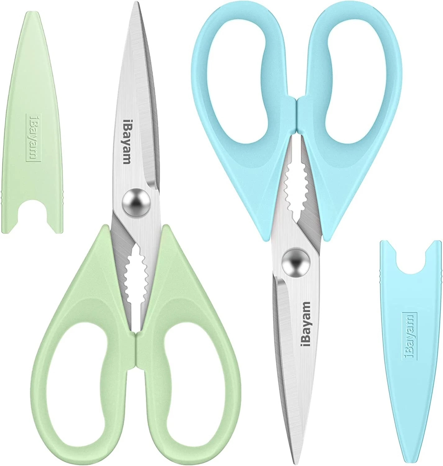 2PCS Stainless Steel Kitchen Scissors Duty_Meat Poultry Food Cooking All Purpose