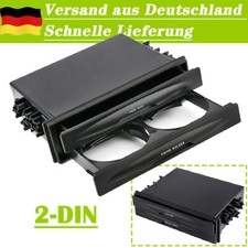 Universal 2-DIN Ablagefach Aufbewahrung Getränkehalter Becherhalter Auto KFZ LKW